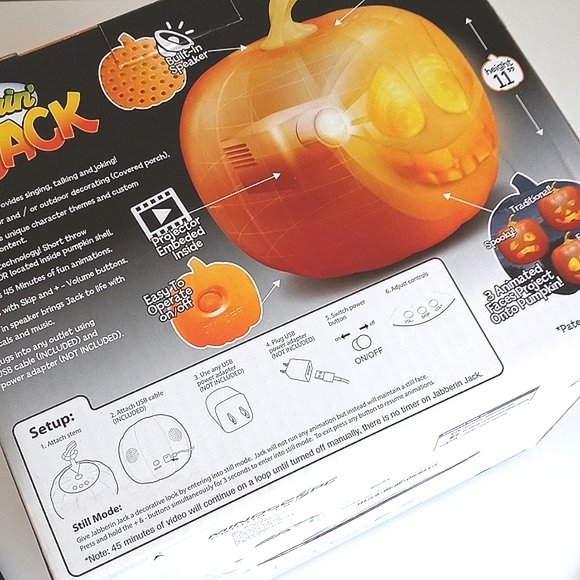 Animated 3D Jabberin Jack Pumpkin 🎃 *Turn Sound On in Video (Plug In) - Picture 8 of 12